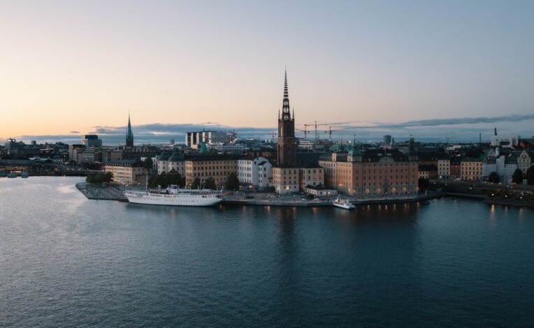 Stockholm i solnedgången
